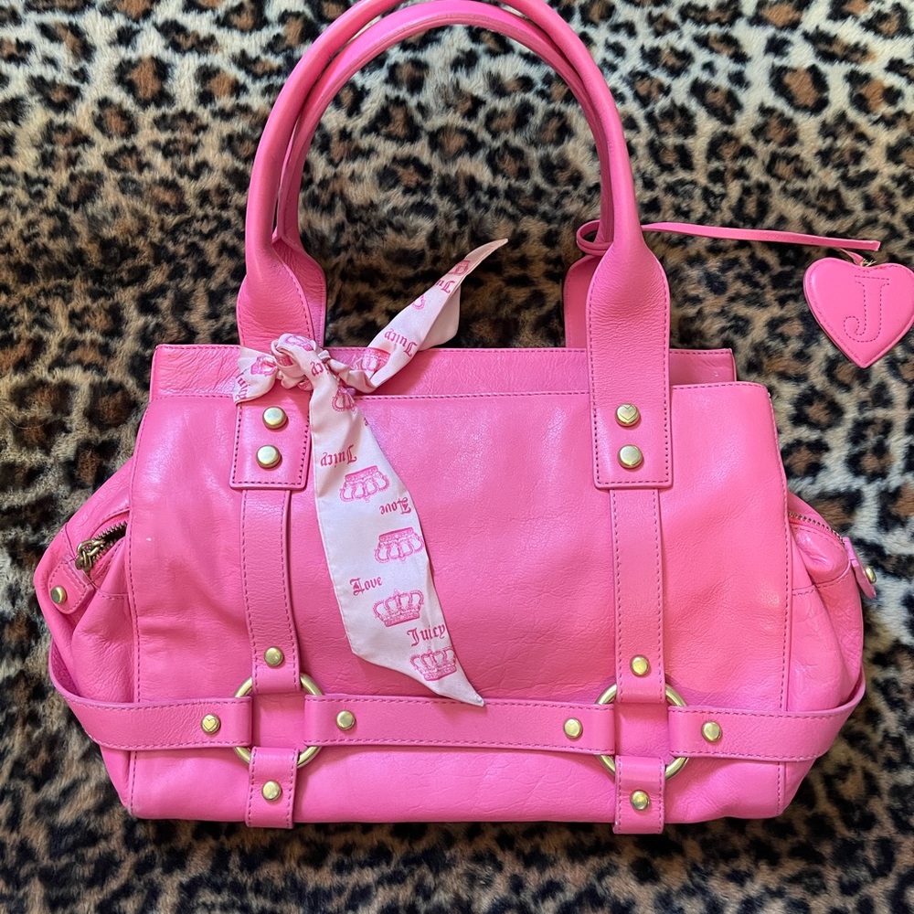 Juicy P&G bright pink satchel bag